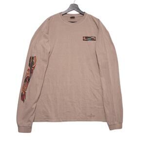 Vintage Crazy Shirts Long Sleeve Tee Palm Springs Lizard Tribal Art XL‎